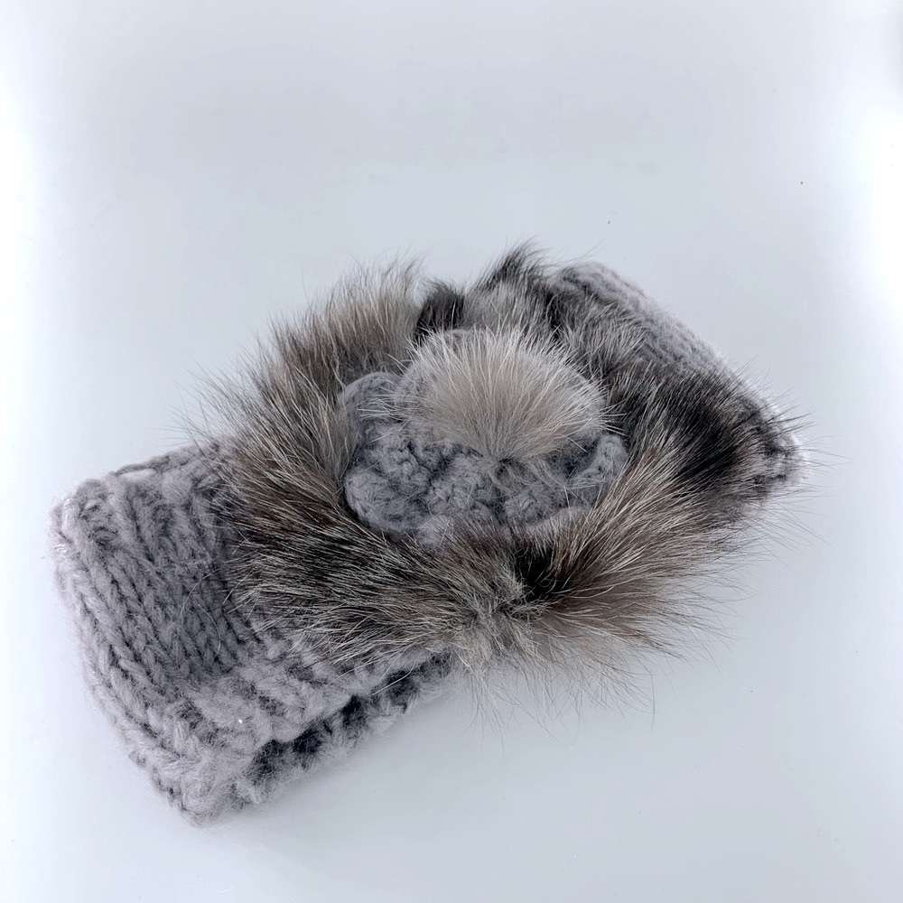 Real Fur and Knit Headband